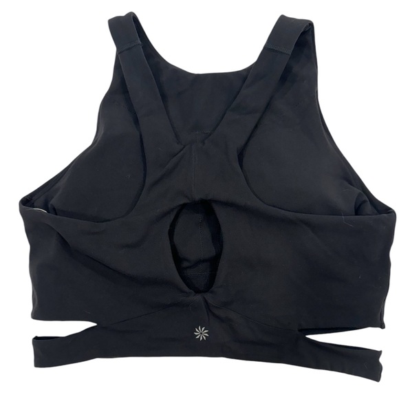 ATHLETA Conscious Cut Out Crop D-DD Active Workout Yoga Black NWT Size Small - Picture 3 of 7